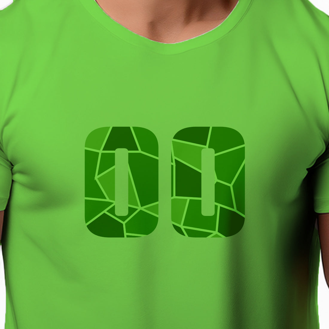 00 Number Men Unisex T-Shirt (Liril Green)