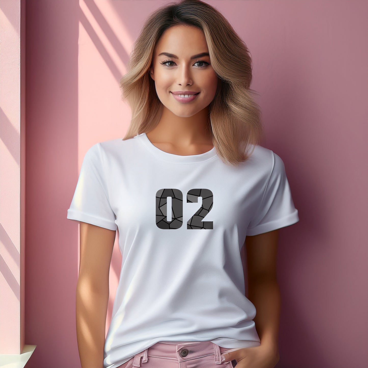 02 Number Women T-Shirt (White)