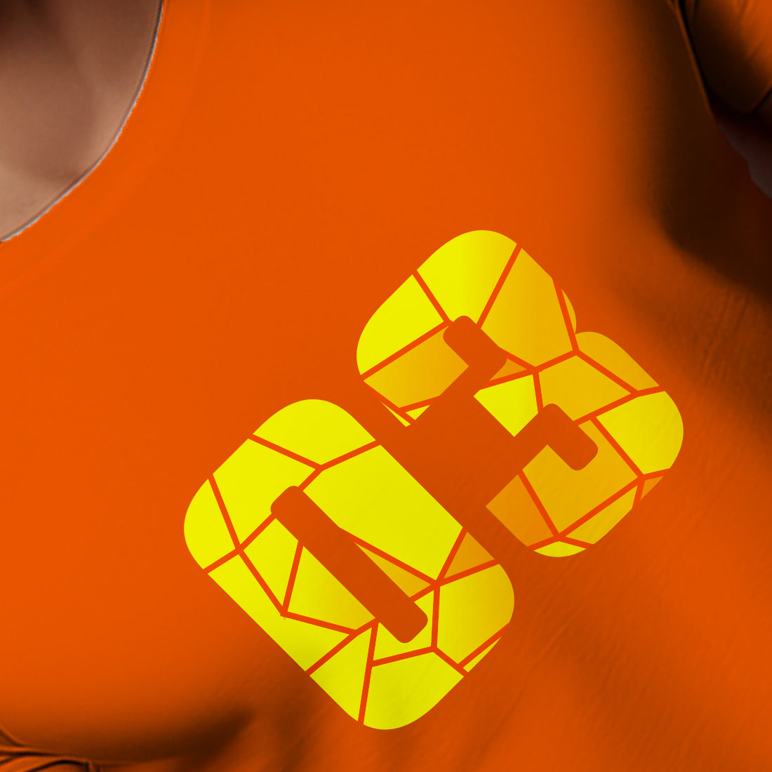 03 Number Men Unisex T-Shirt (Orange)