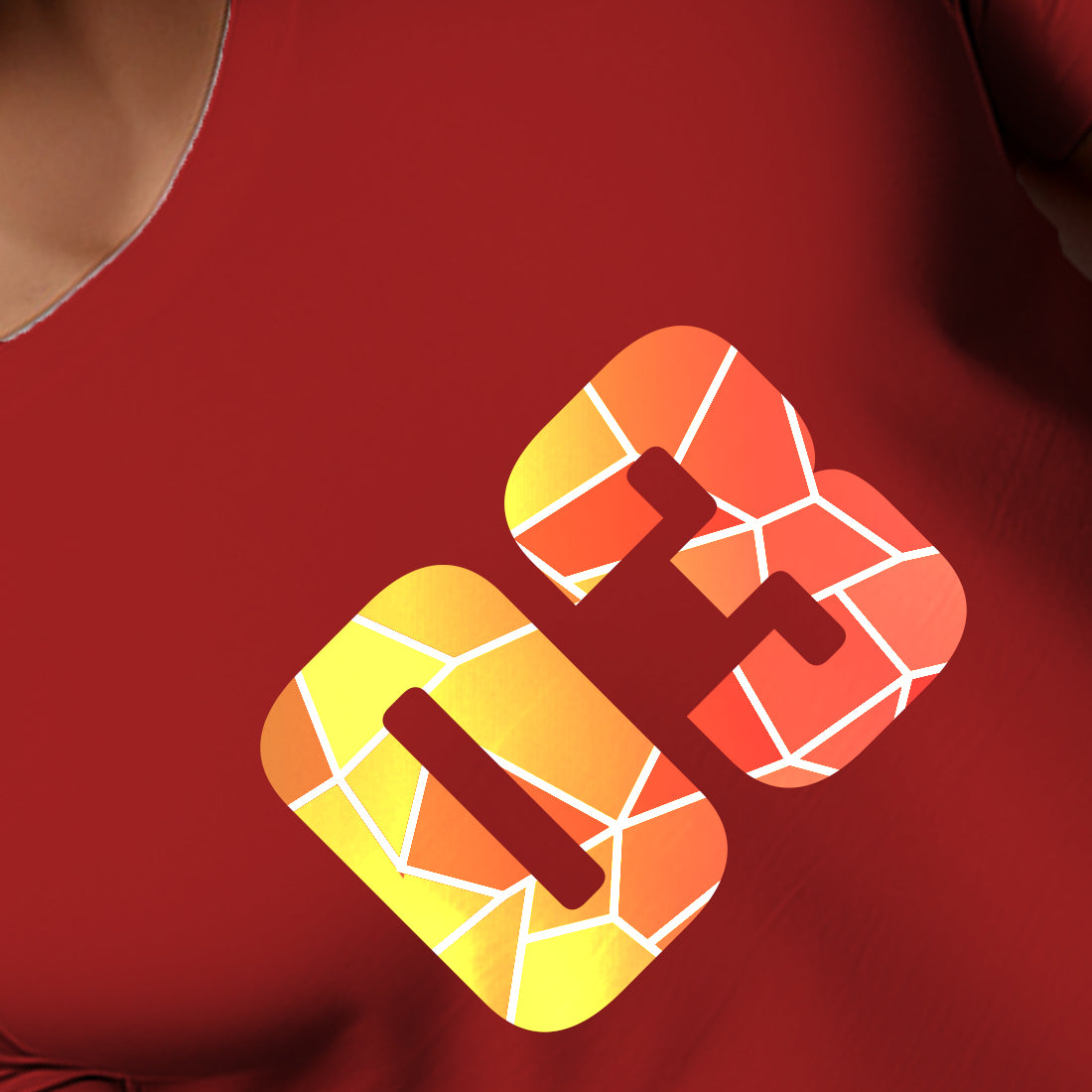 03 Number Men Unisex T-Shirt (Red)