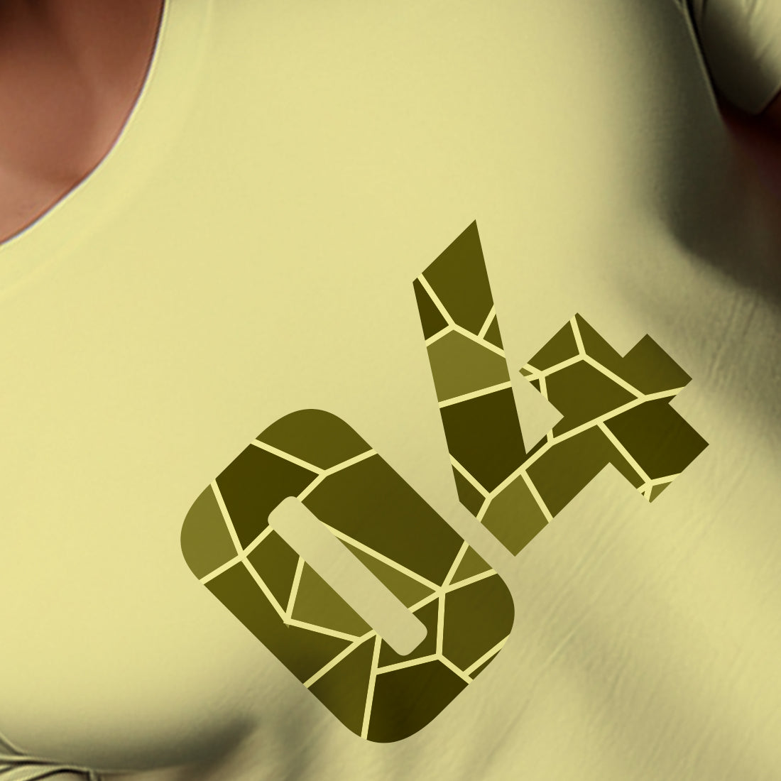 04 Number Men Unisex T-Shirt (Butter Yellow)