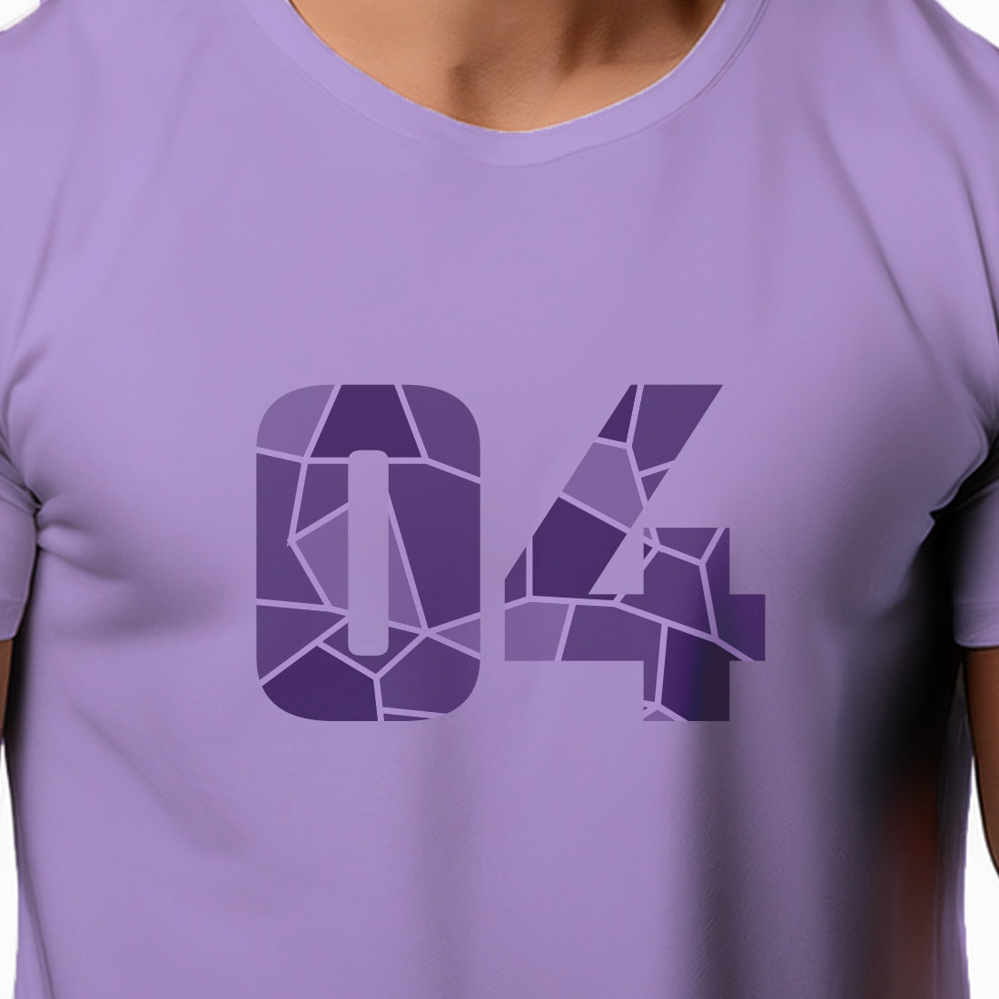 04 Number Men Unisex T-Shirt (Iris Lavender)