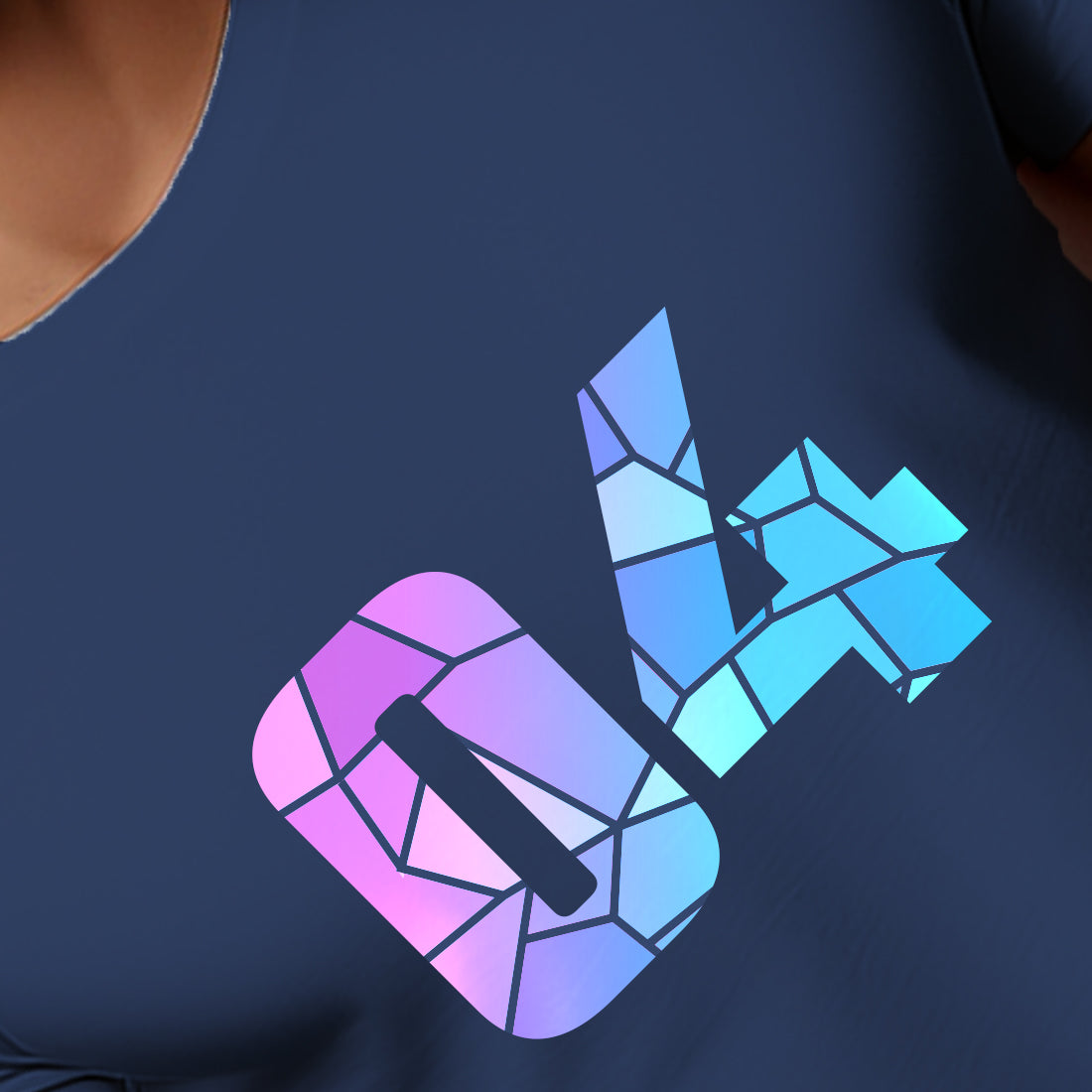 04 Number Men Unisex T-Shirt (Navy Blue)