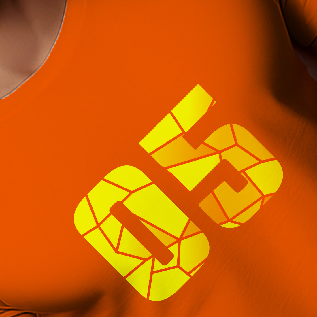 05 Number Men Unisex T-Shirt (Orange)