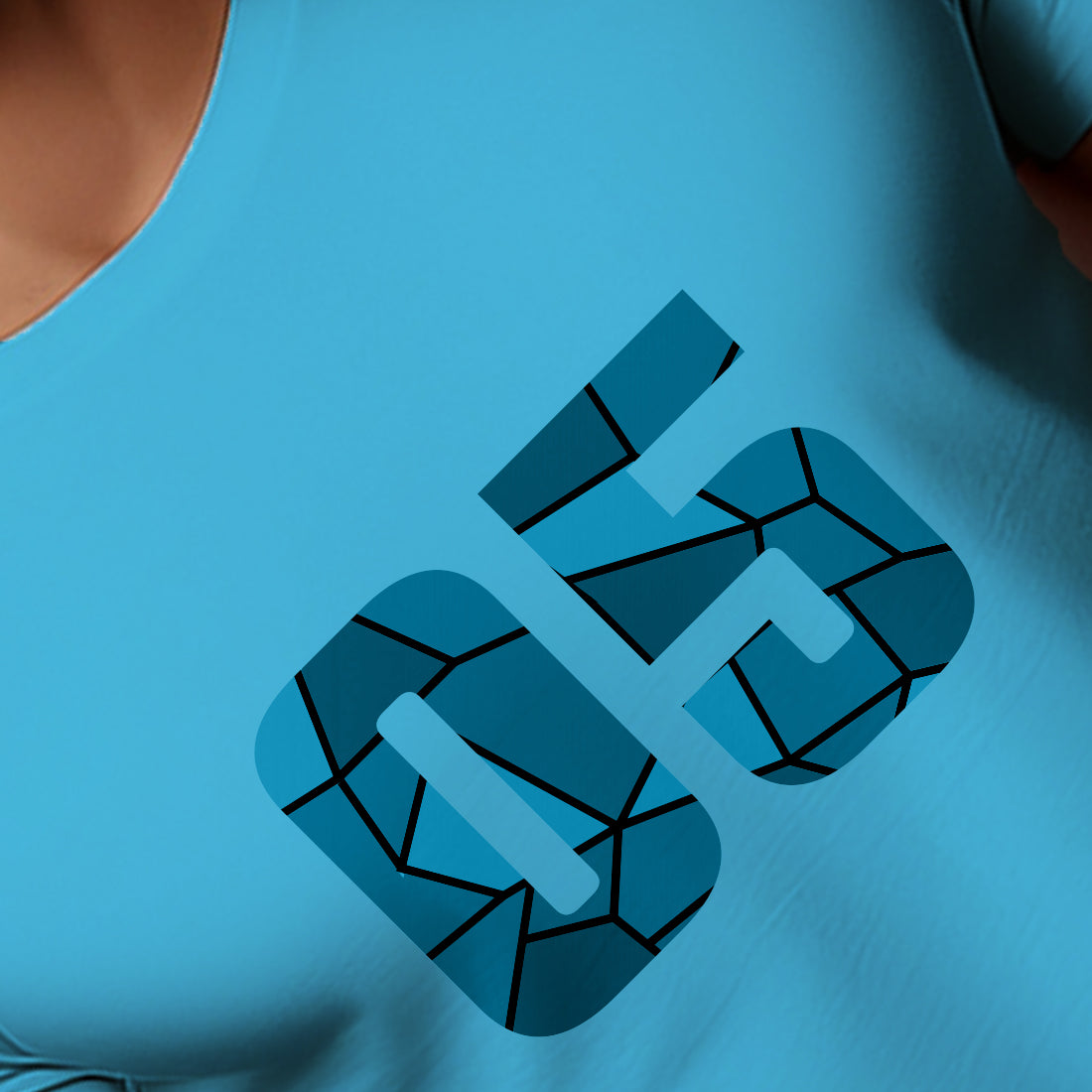 05 Number Men Unisex T-Shirt (Sky Blue)