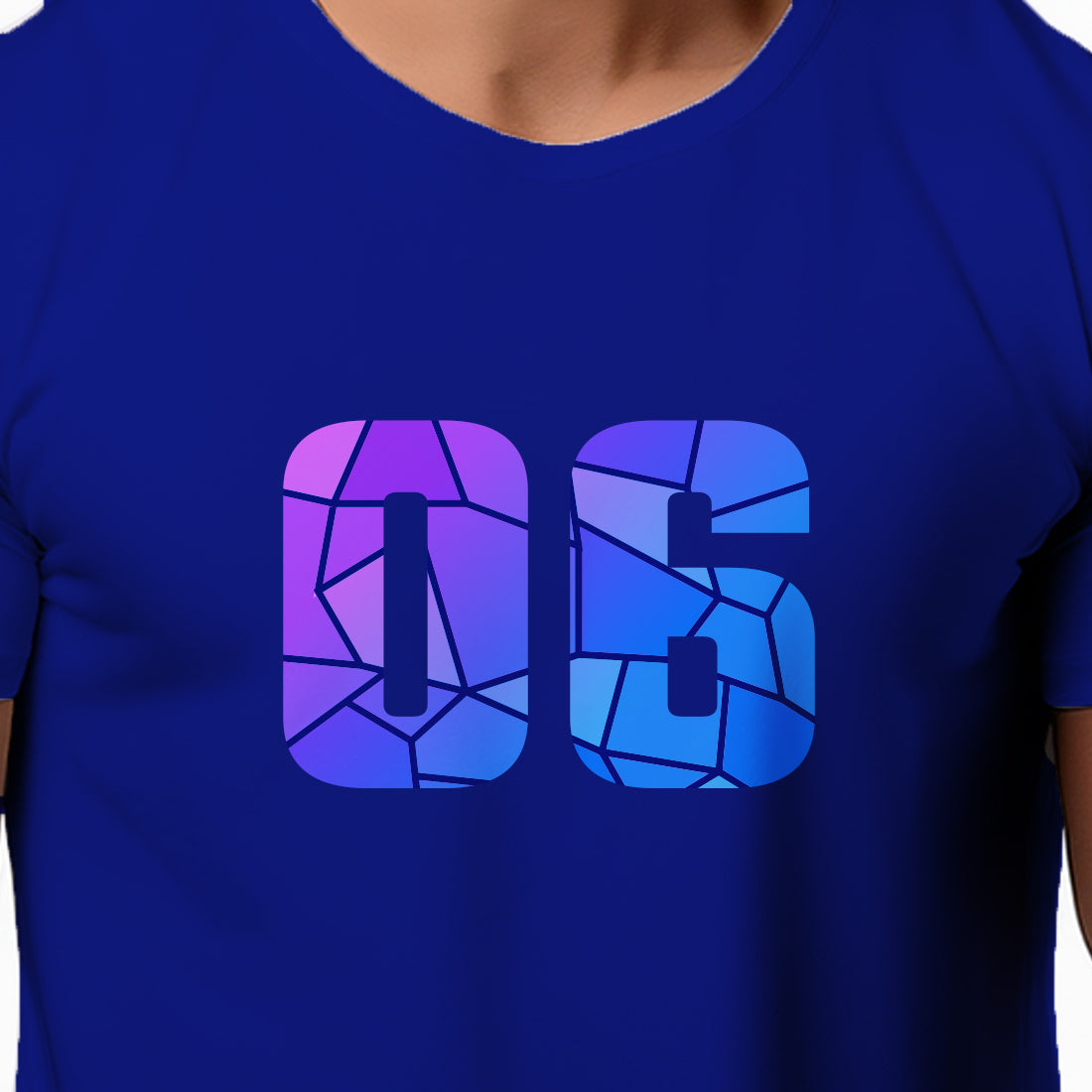 06 Number Men Unisex T-Shirt (Royal Blue)