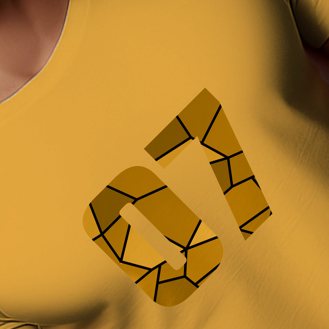 07 Number Men Unisex T-Shirt (Golden Yellow)