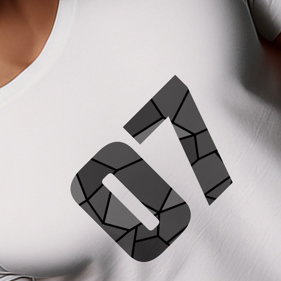 07 Number Men Unisex T-Shirt (White)