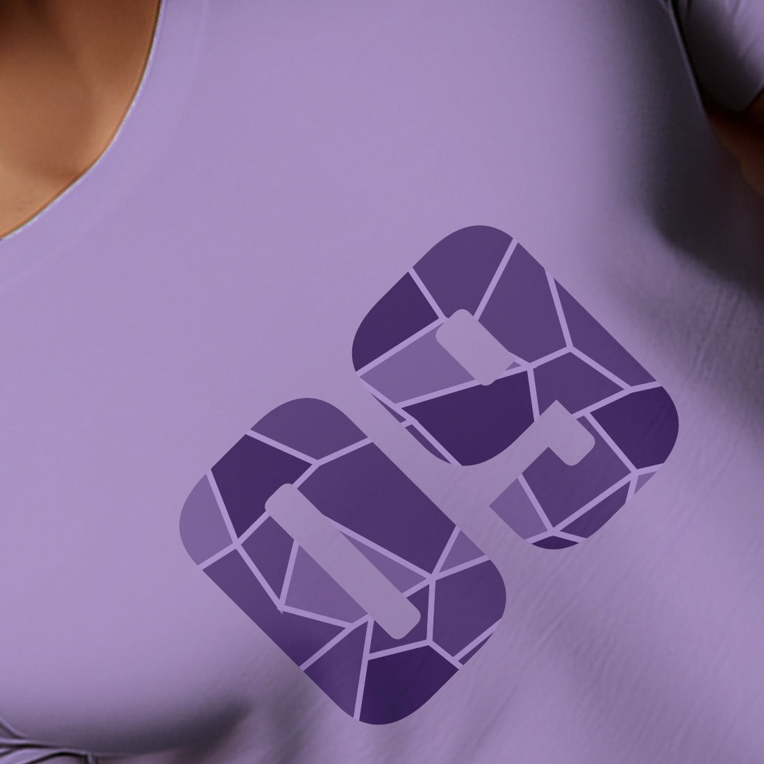 09 Number Men Unisex T-Shirt (Iris Lavender)