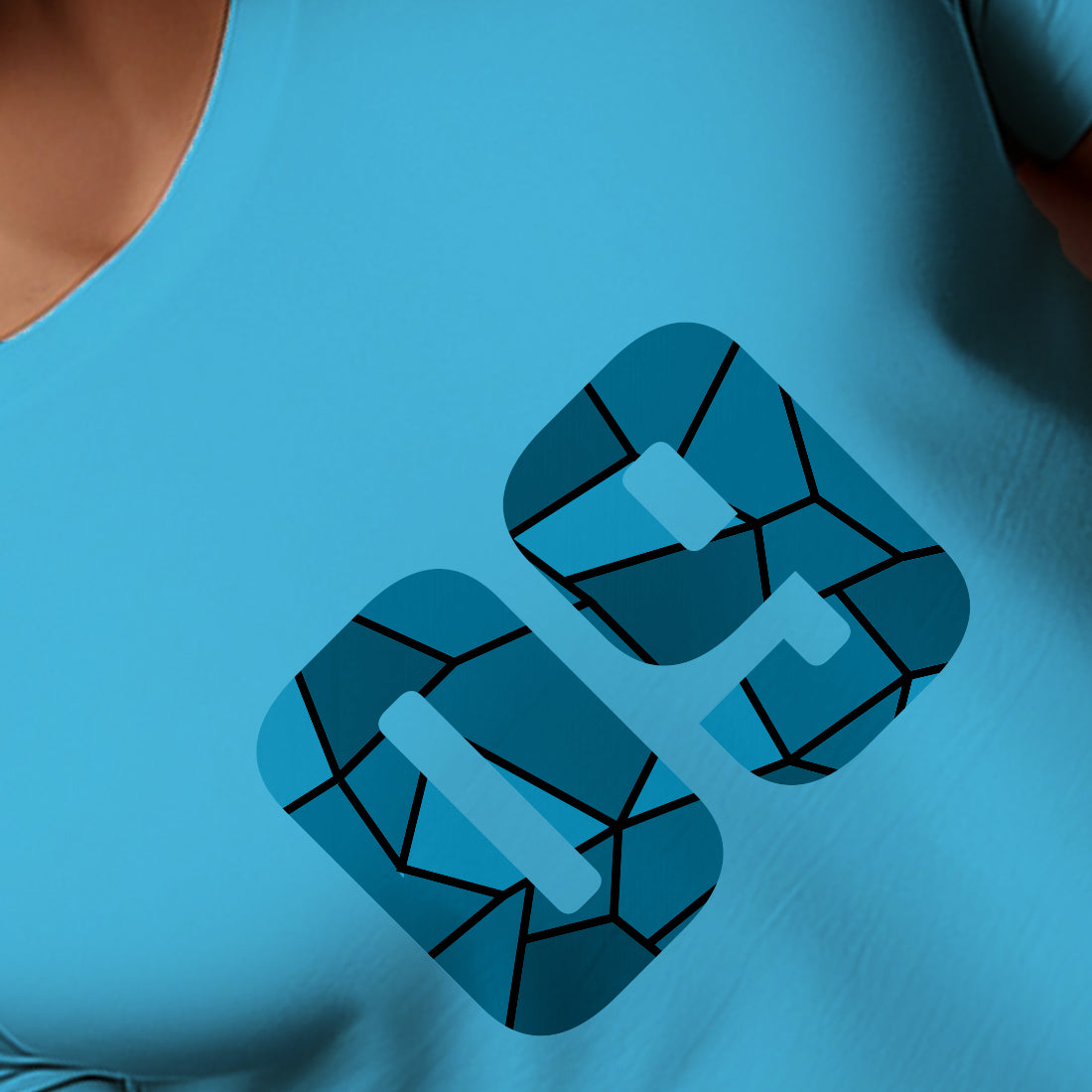 09 Number Men Unisex T-Shirt (Sky Blue)