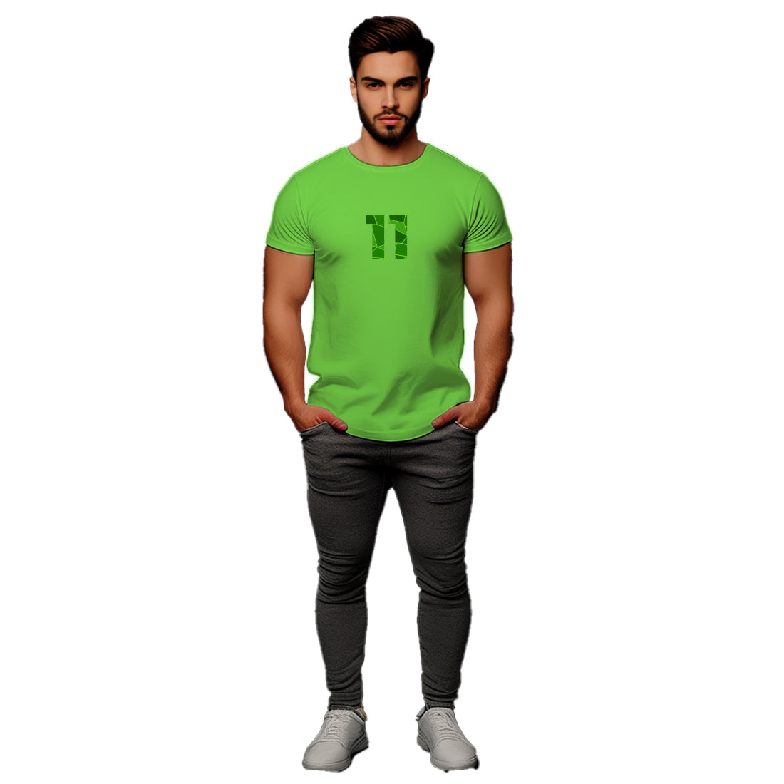 11 Number Men Unisex T-Shirt (Liril Green)