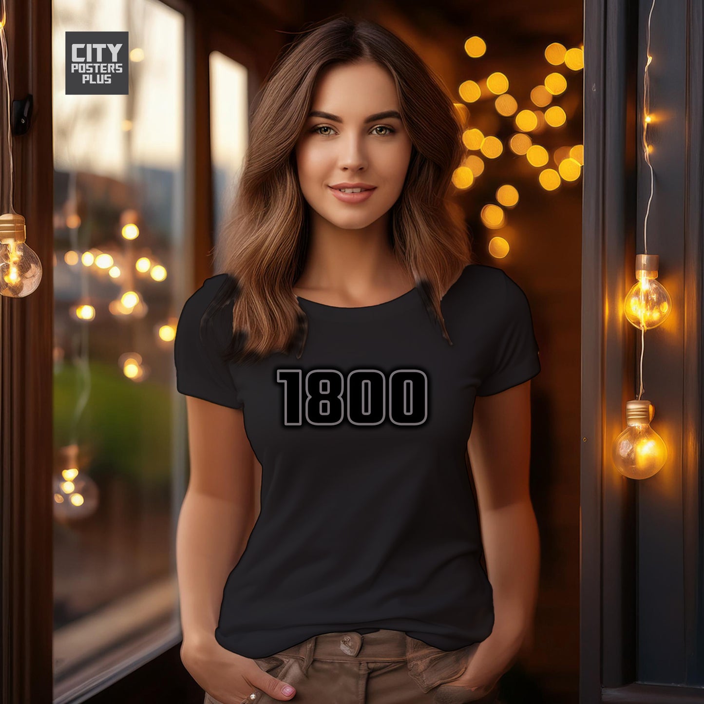 1800 Year Women T-Shirt (Black)