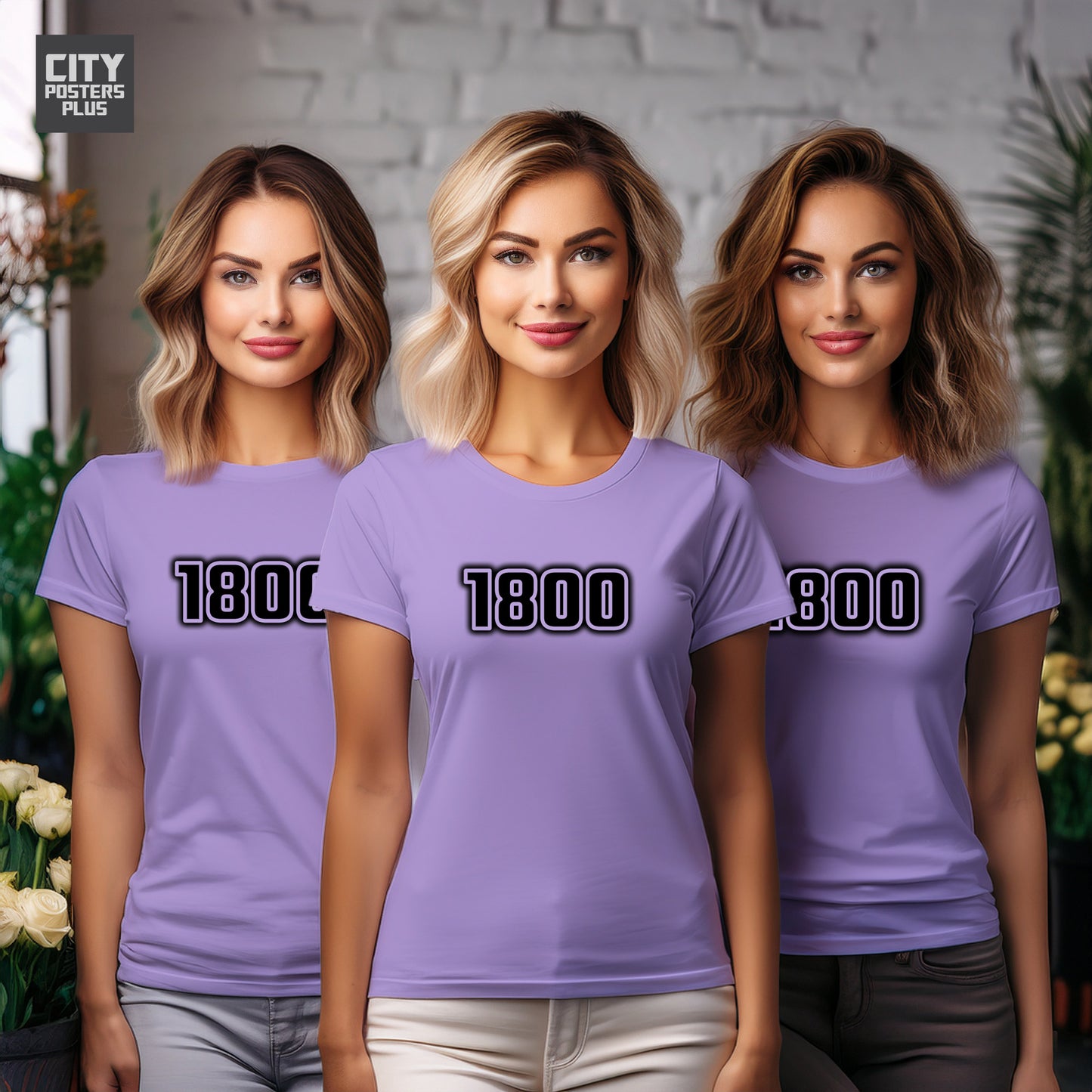 1800 Year Women T-Shirt (Iris Lavender)