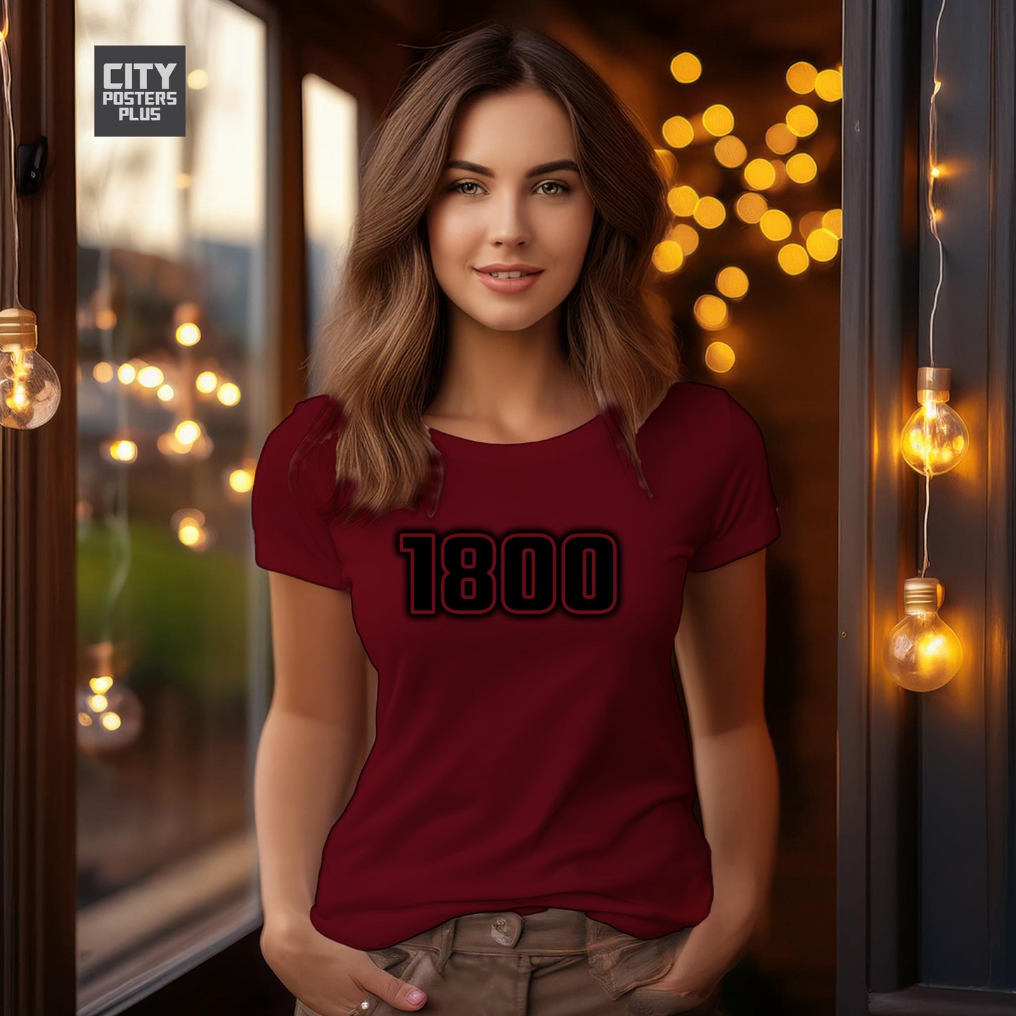 1800 Year Women T-Shirt (Maroon)