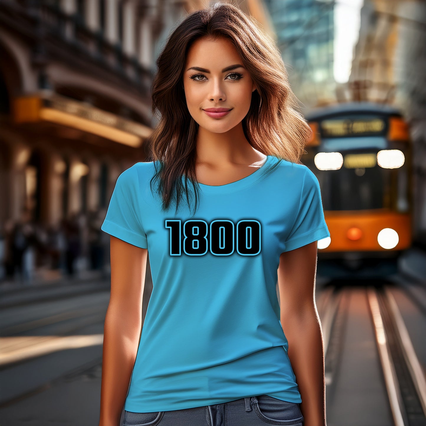 1800 Year Women T-Shirt (Sky Blue)