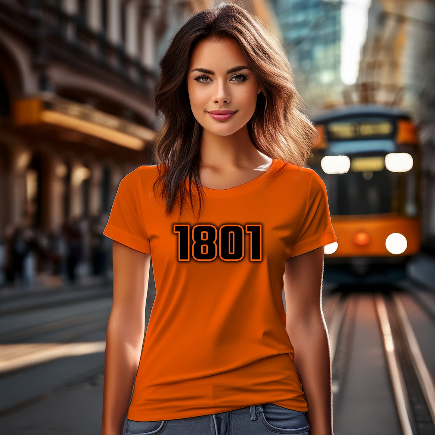 1801 Year Women T-Shirt (Orange)