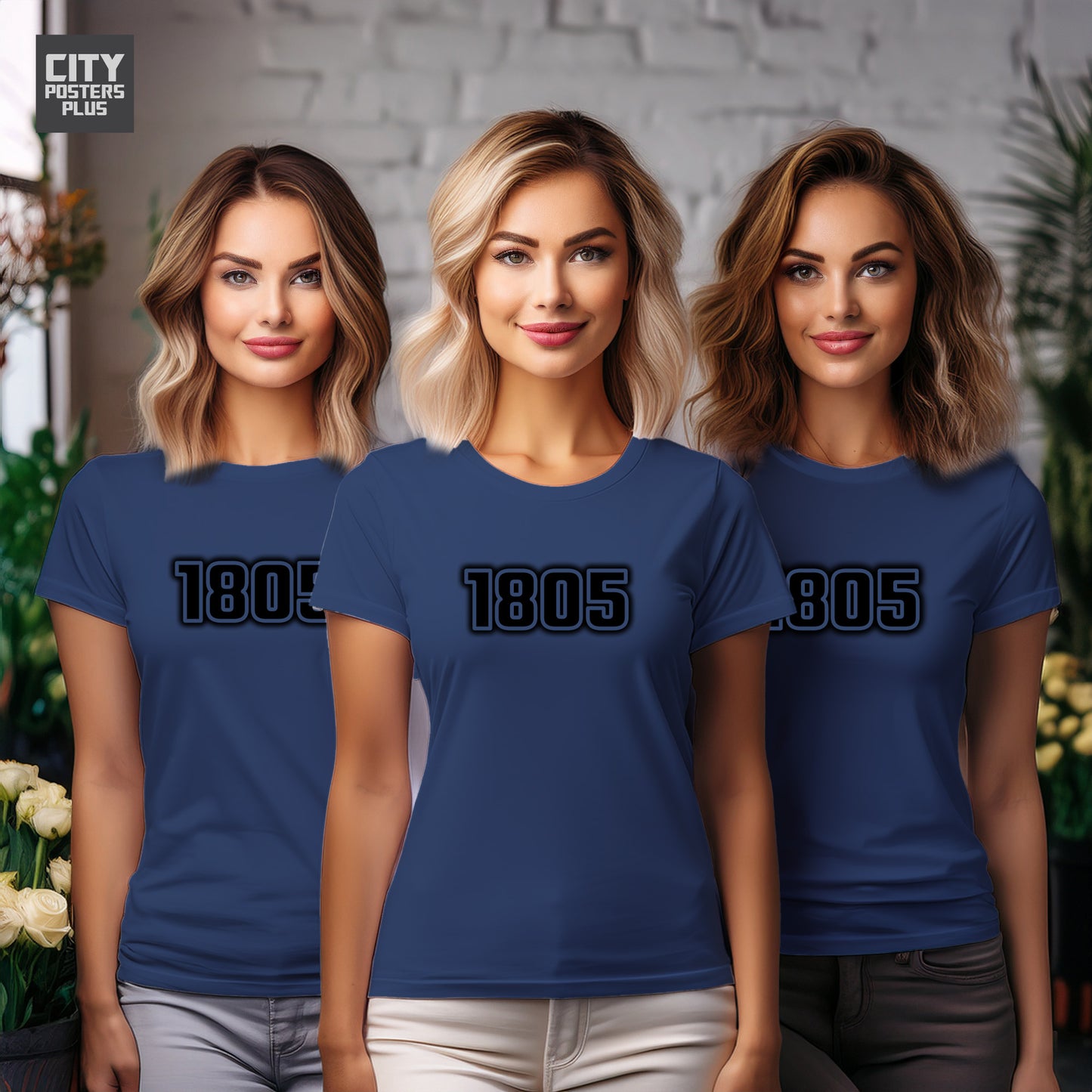 1805 Year Women T-Shirt (Navy Blue)