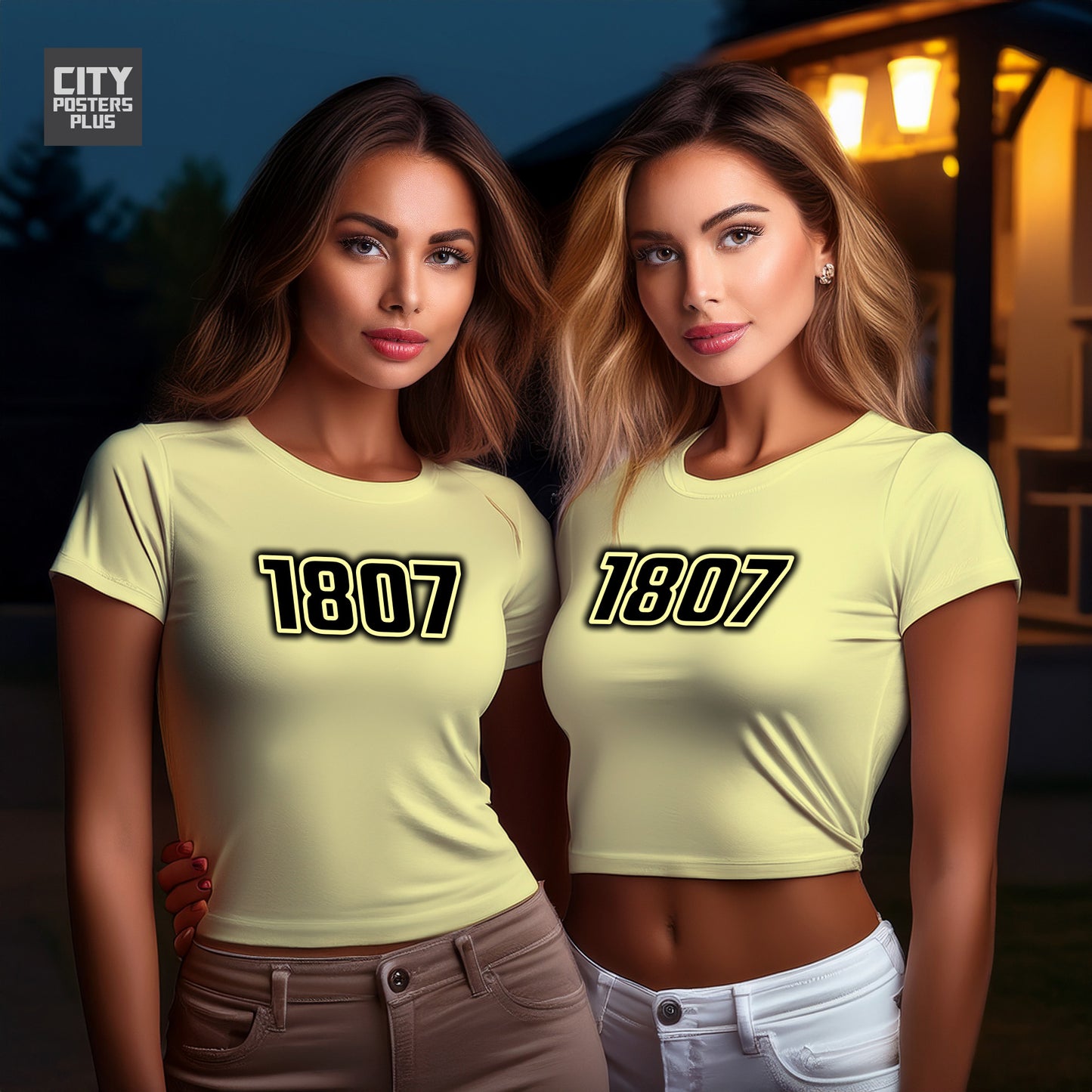 1807 Year Women Crop Top (Butter Yellow)