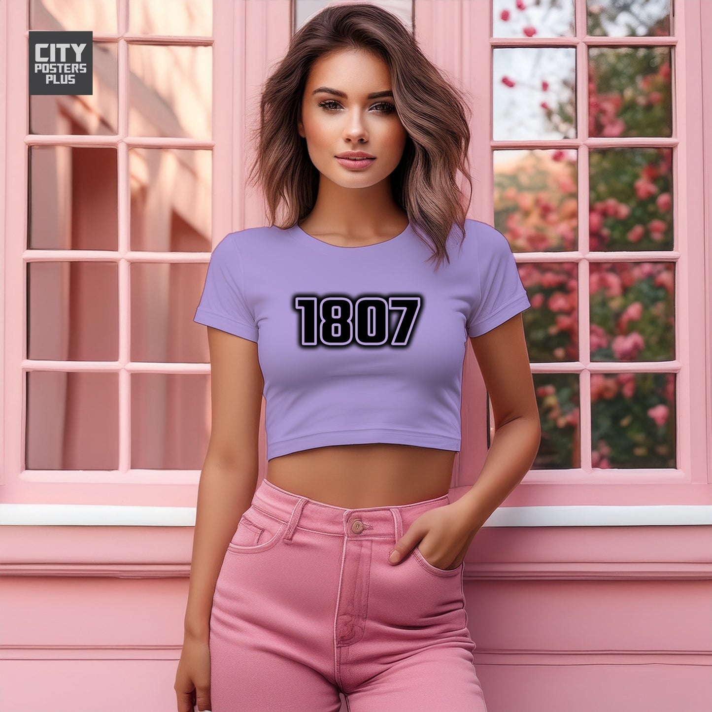 1807 Year Women Crop Top (Iris Lavender)