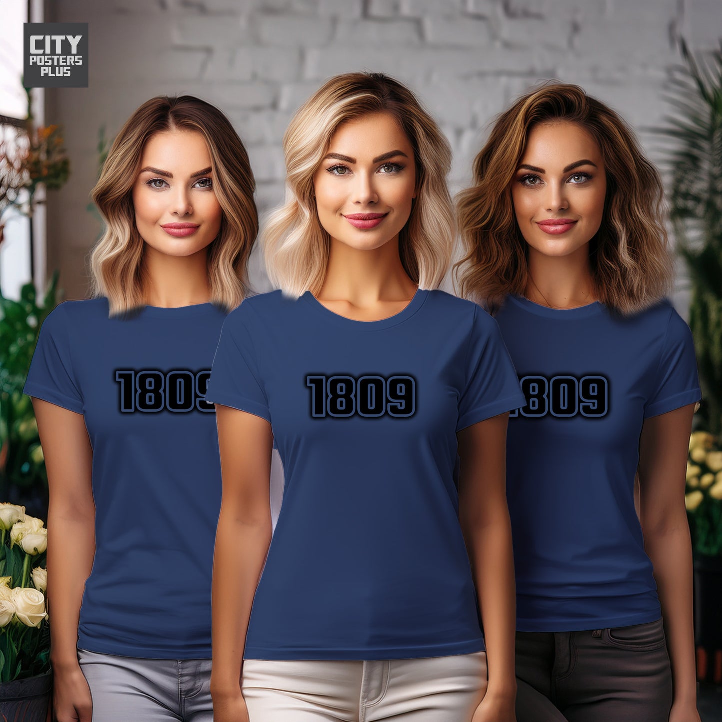 1809 Year Women T-Shirt (Navy Blue)