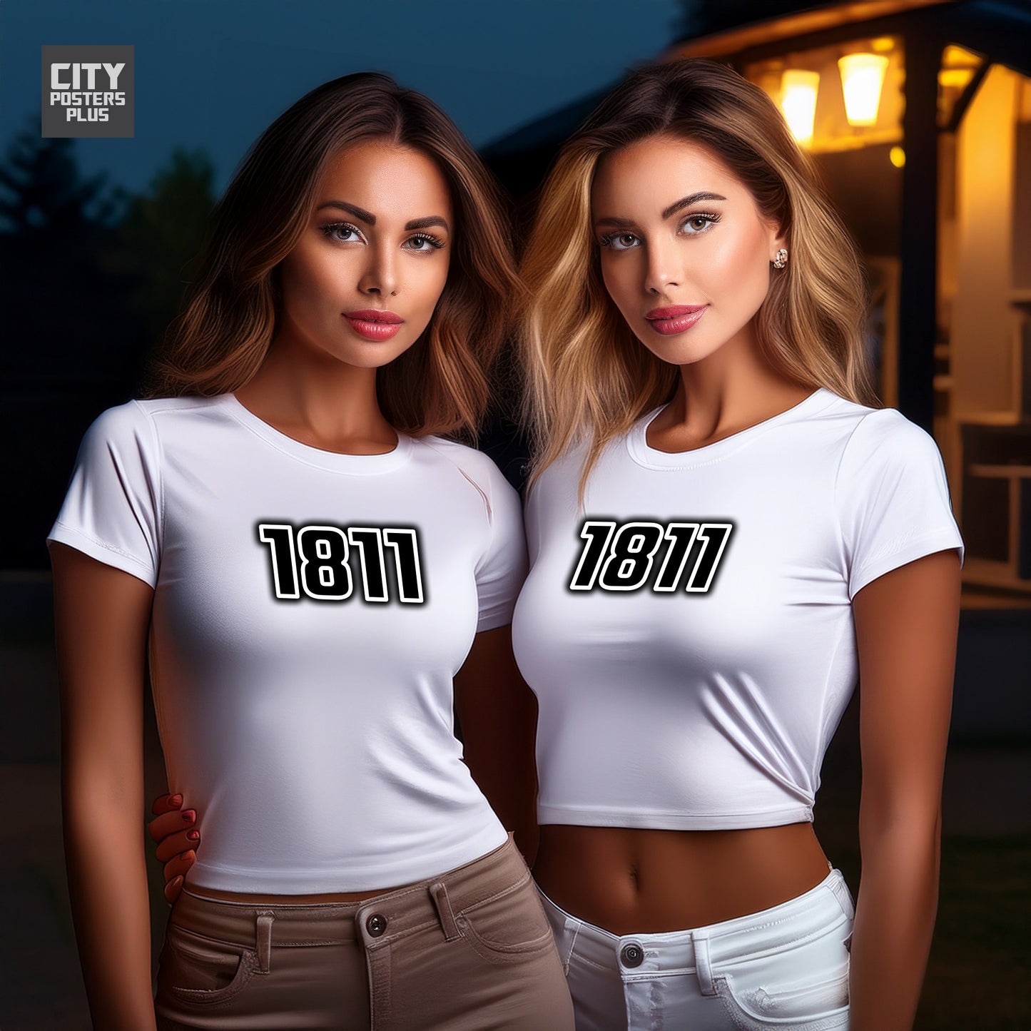 1811 Year Women Crop Top (White)