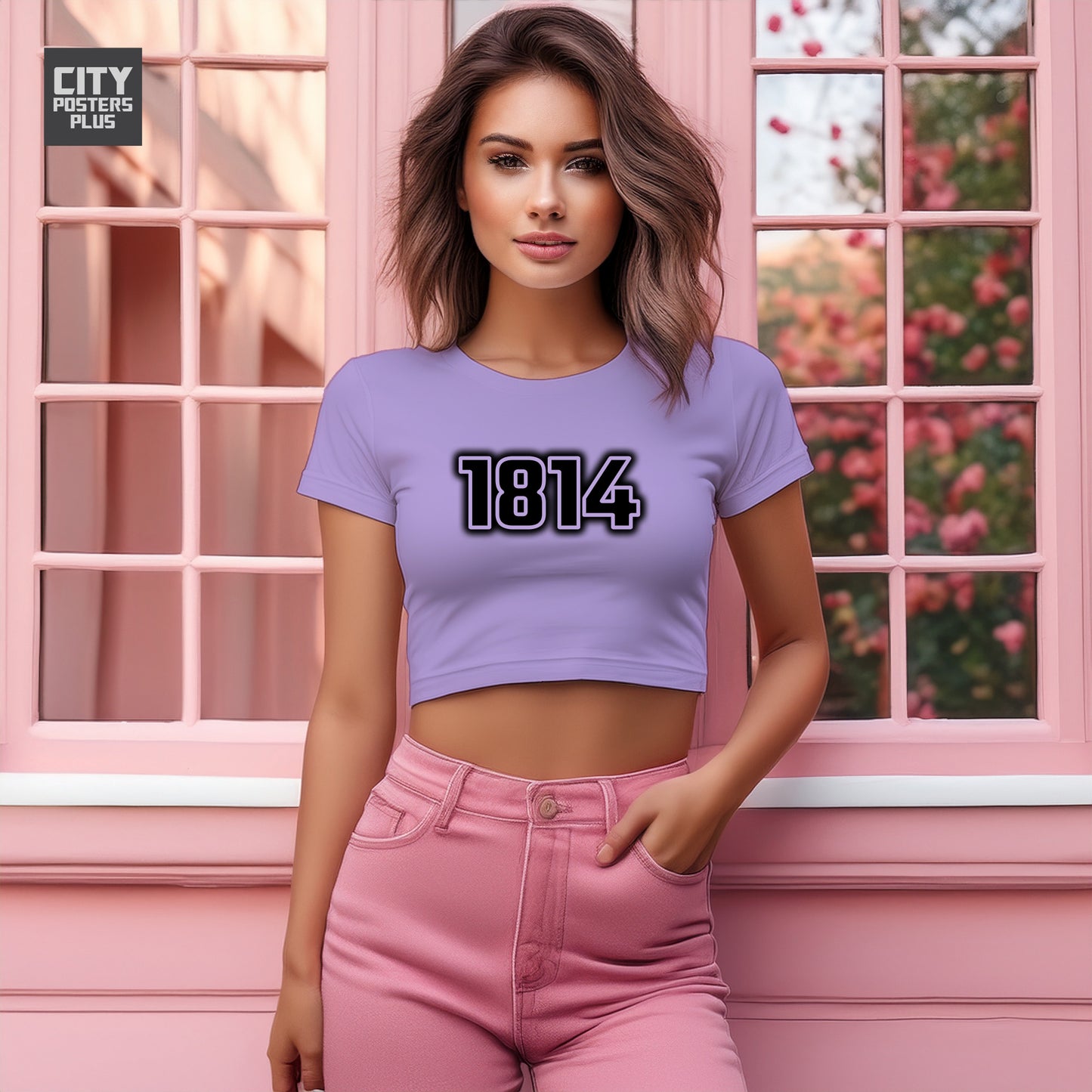 1814 Year Women Crop Top (Iris Lavender)