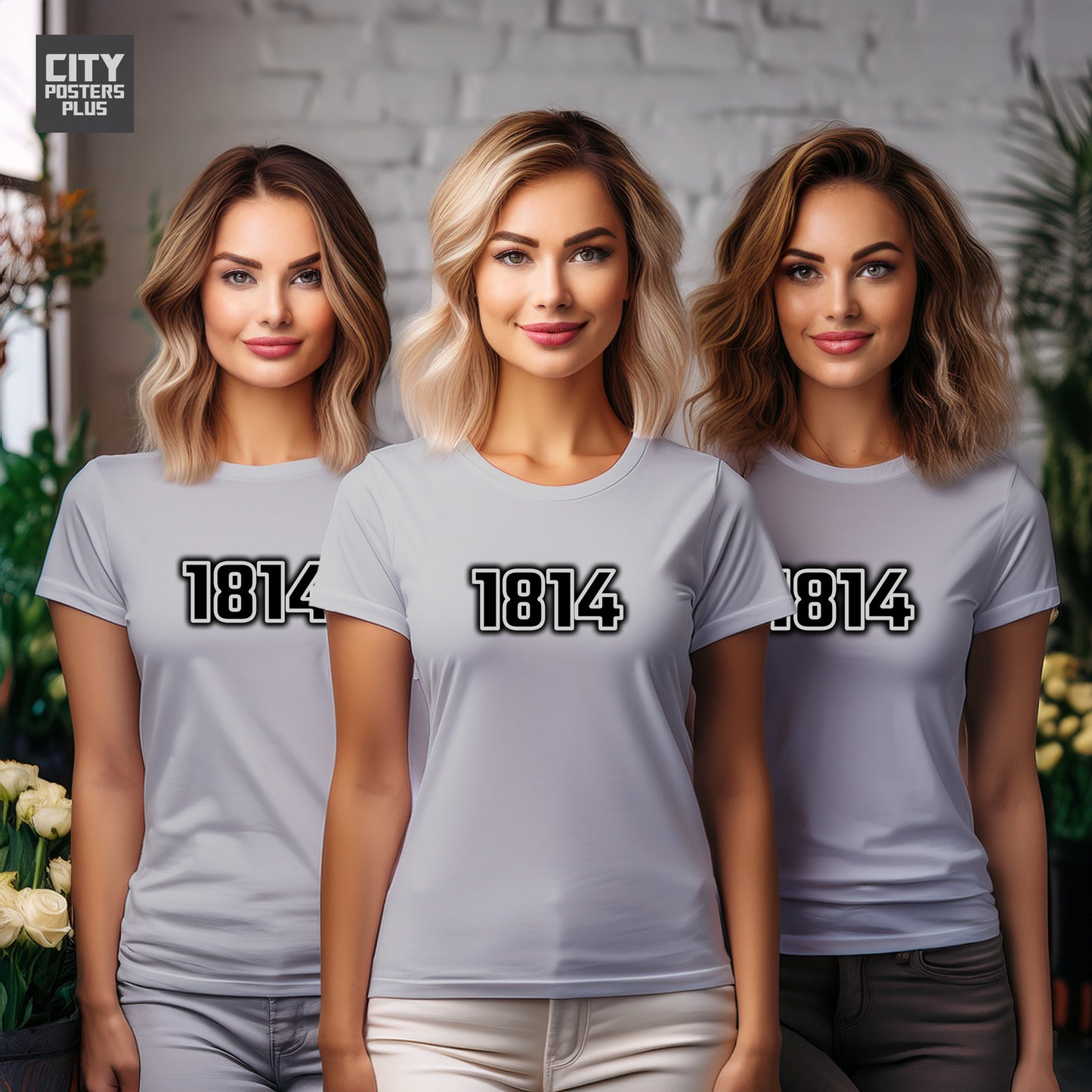 1814 Year Women T-Shirt (Melange Grey)