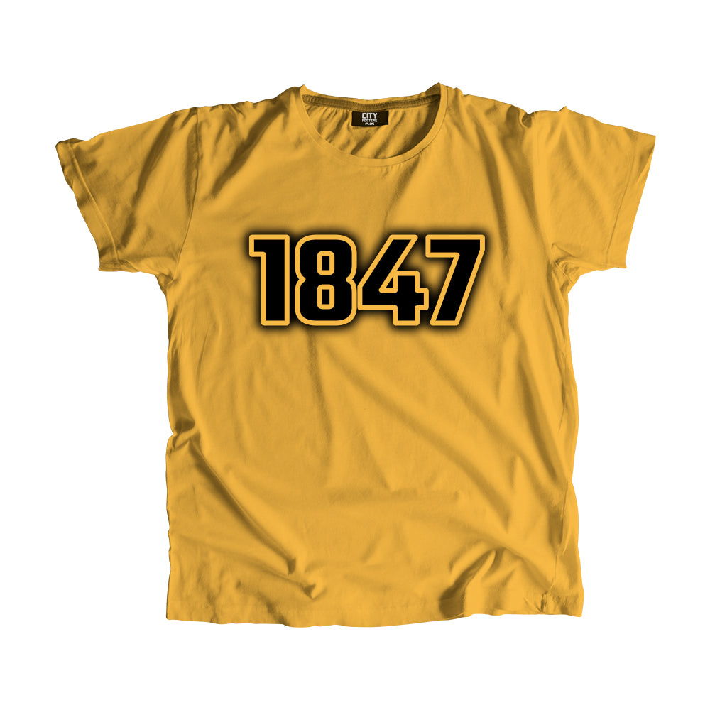 1847 Year Men Unisex T-Shirt (Golden Yellow)