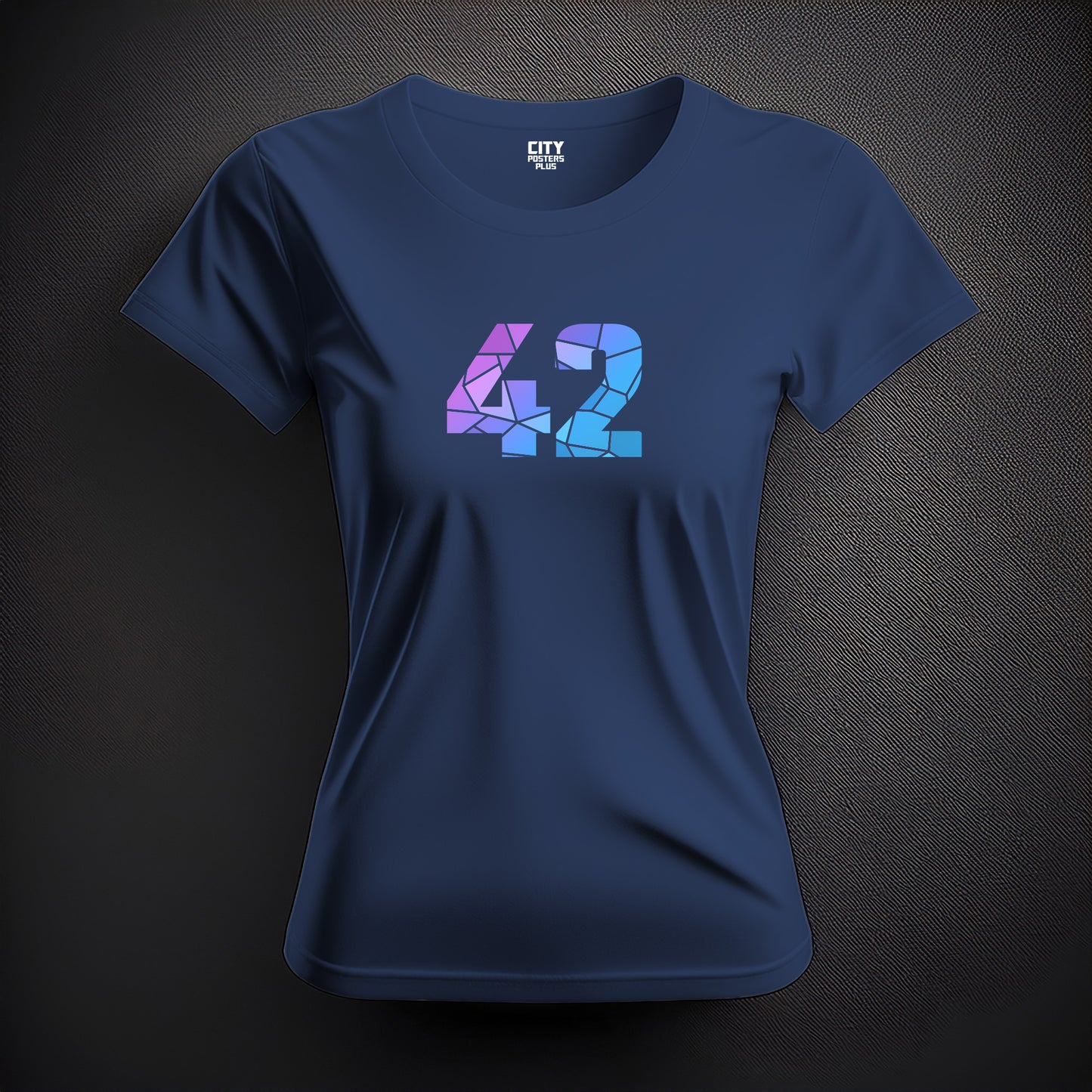 42 Number Women T-Shirt (Navy Blue)