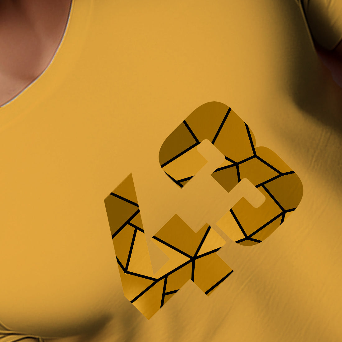 43 Number Men Unisex T-Shirt (Golden Yellow)