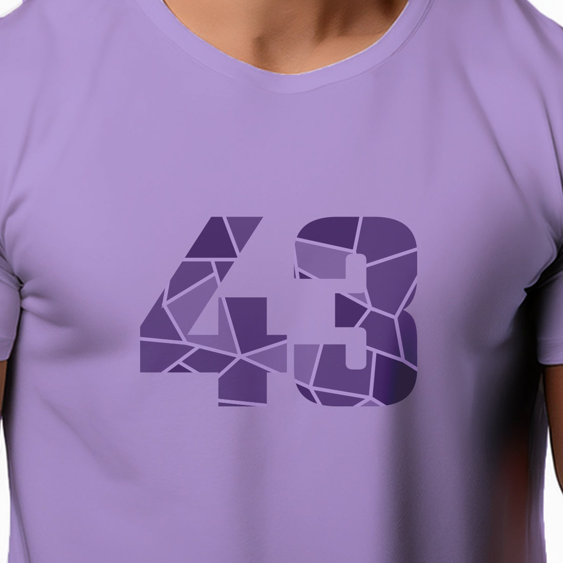 43 Number Men Unisex T-Shirt (Iris Lavender)