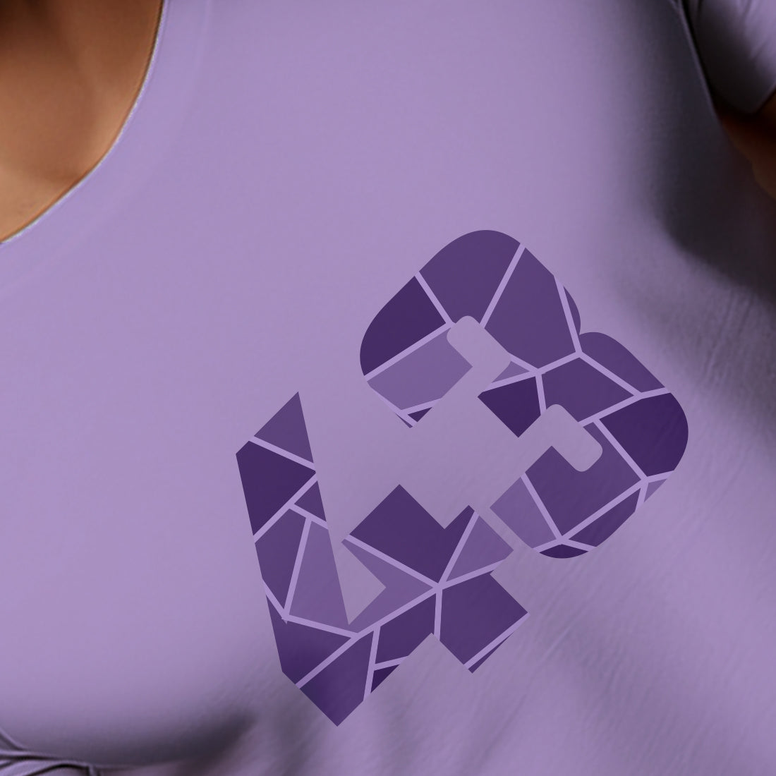 43 Number Men Unisex T-Shirt (Iris Lavender)