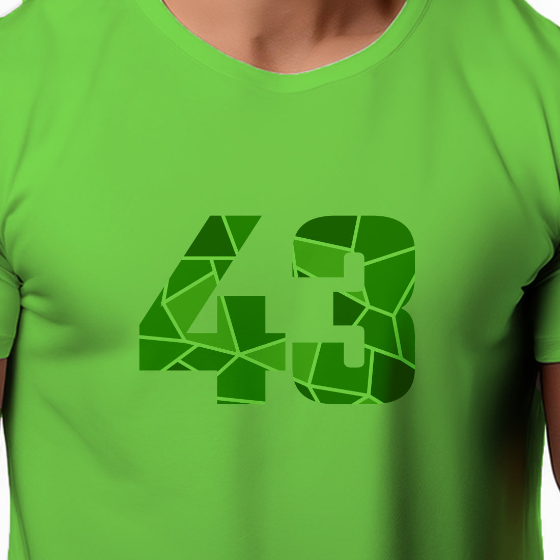 43 Number Men Unisex T-Shirt (Liril Green)