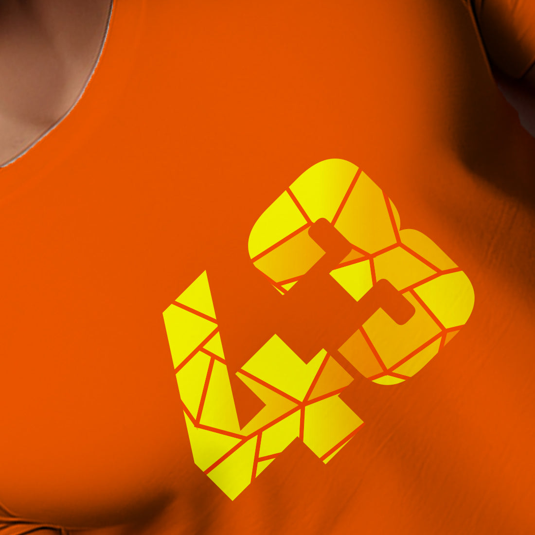 43 Number Men Unisex T-Shirt (Orange)