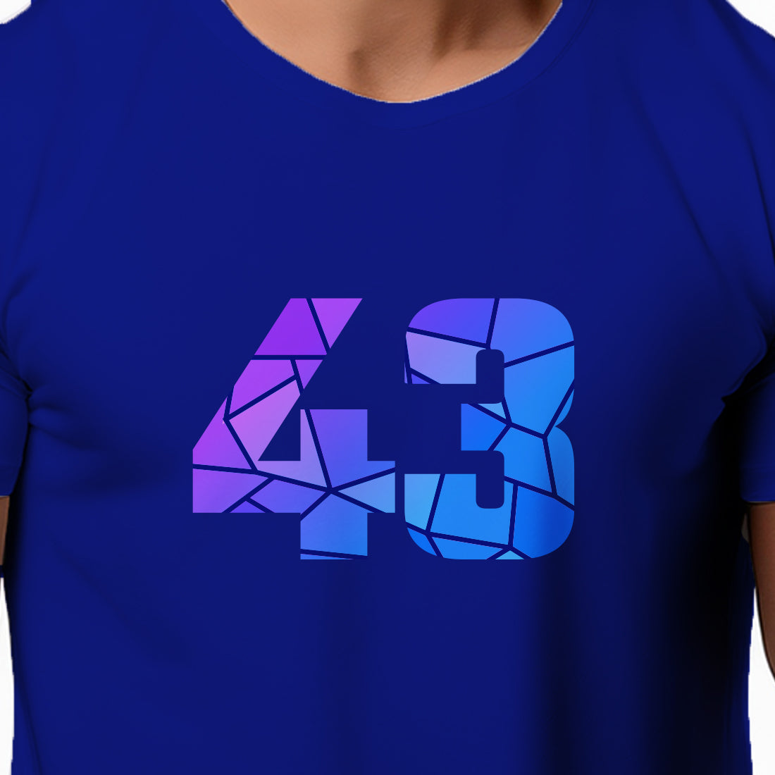 43 Number Men Unisex T-Shirt (Royal Blue)