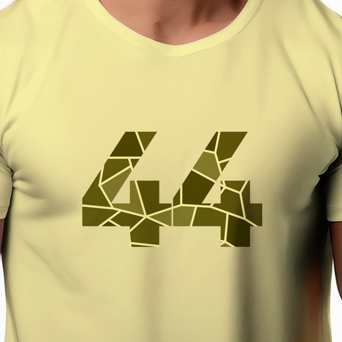 44 Number Men Unisex T-Shirt (Butter Yellow)