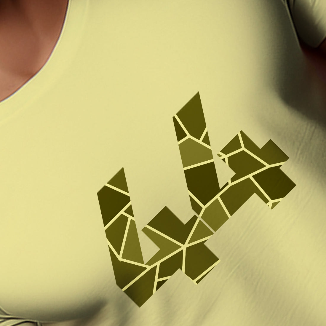 44 Number Men Unisex T-Shirt (Butter Yellow)