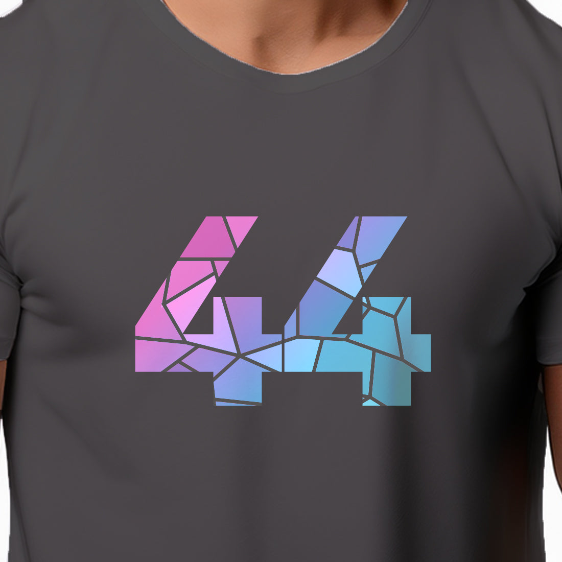 44 Number Men Unisex T-Shirt (Charcoal Grey)