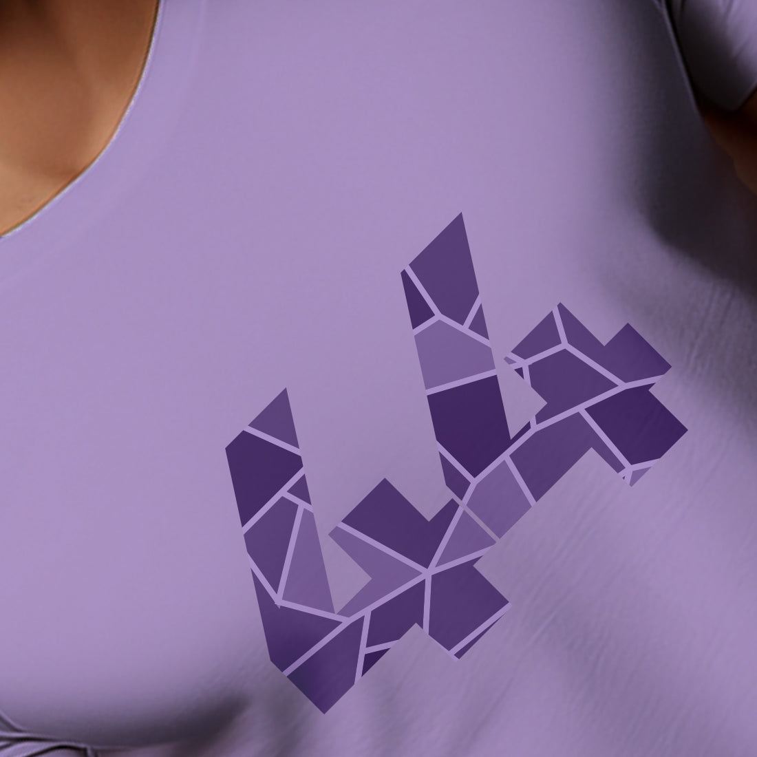 44 Number Men Unisex T-Shirt (Iris Lavender)