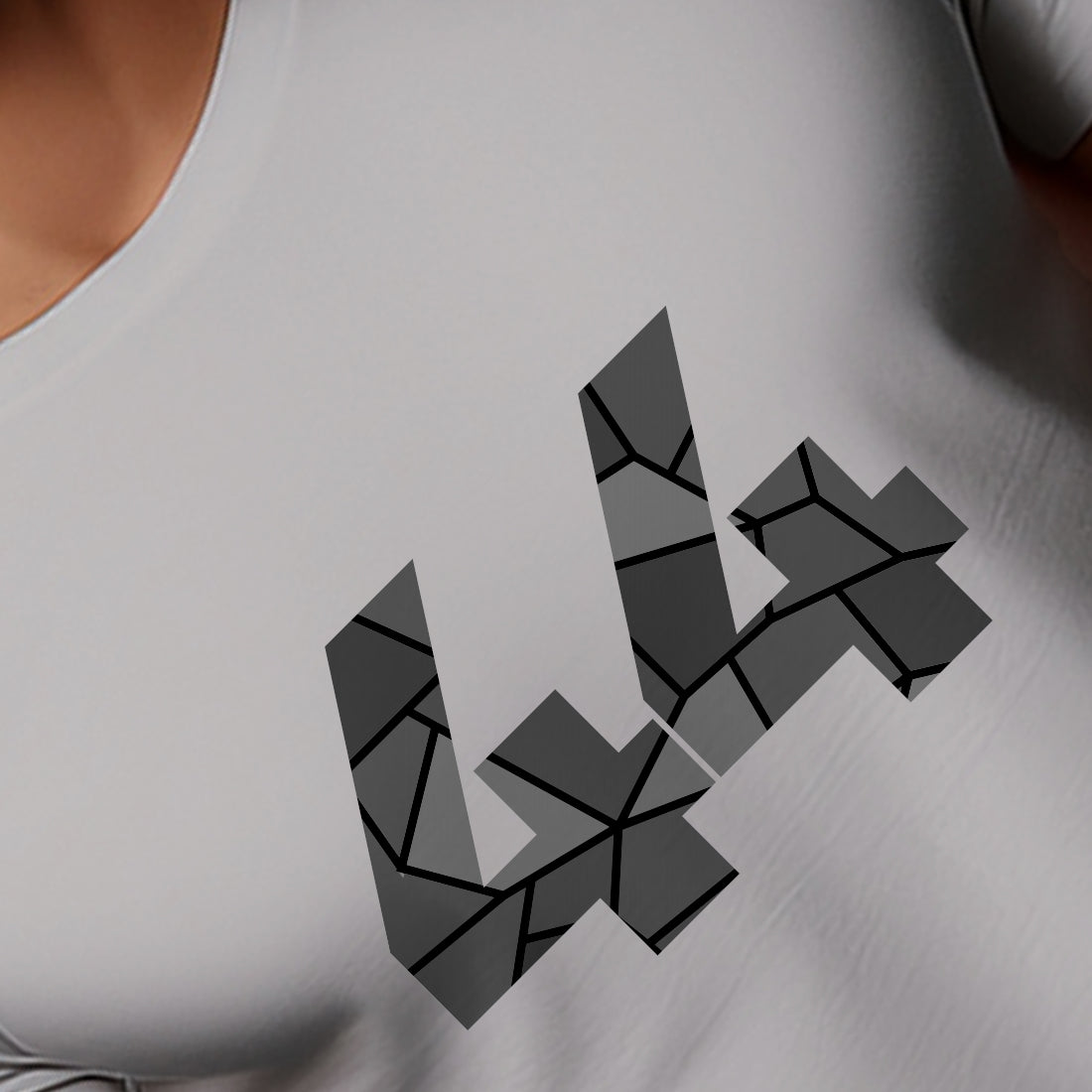 44 Number Men Unisex T-Shirt (Melange Grey)