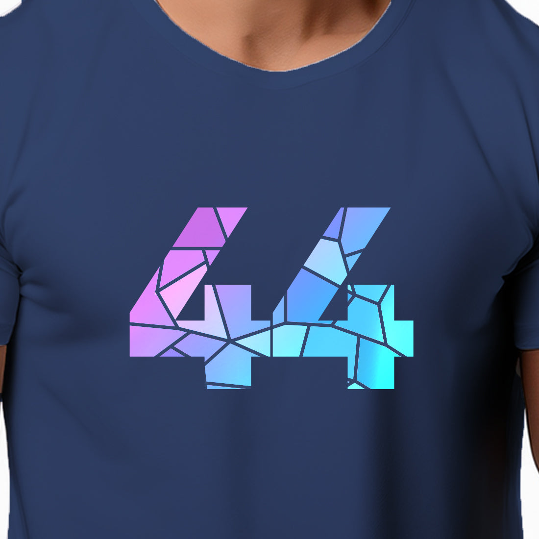 44 Number Men Unisex T-Shirt (Navy Blue)