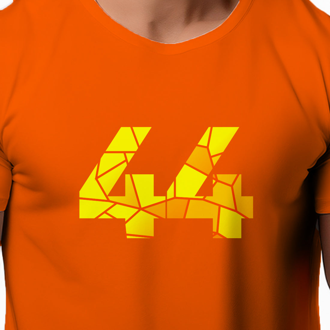 44 Number Men Unisex T-Shirt (Orange)