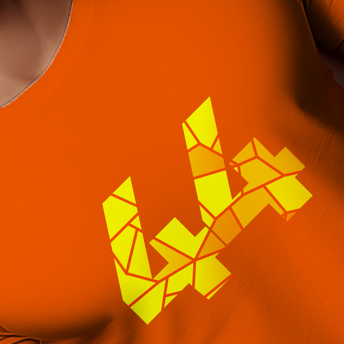 44 Number Men Unisex T-Shirt (Orange)