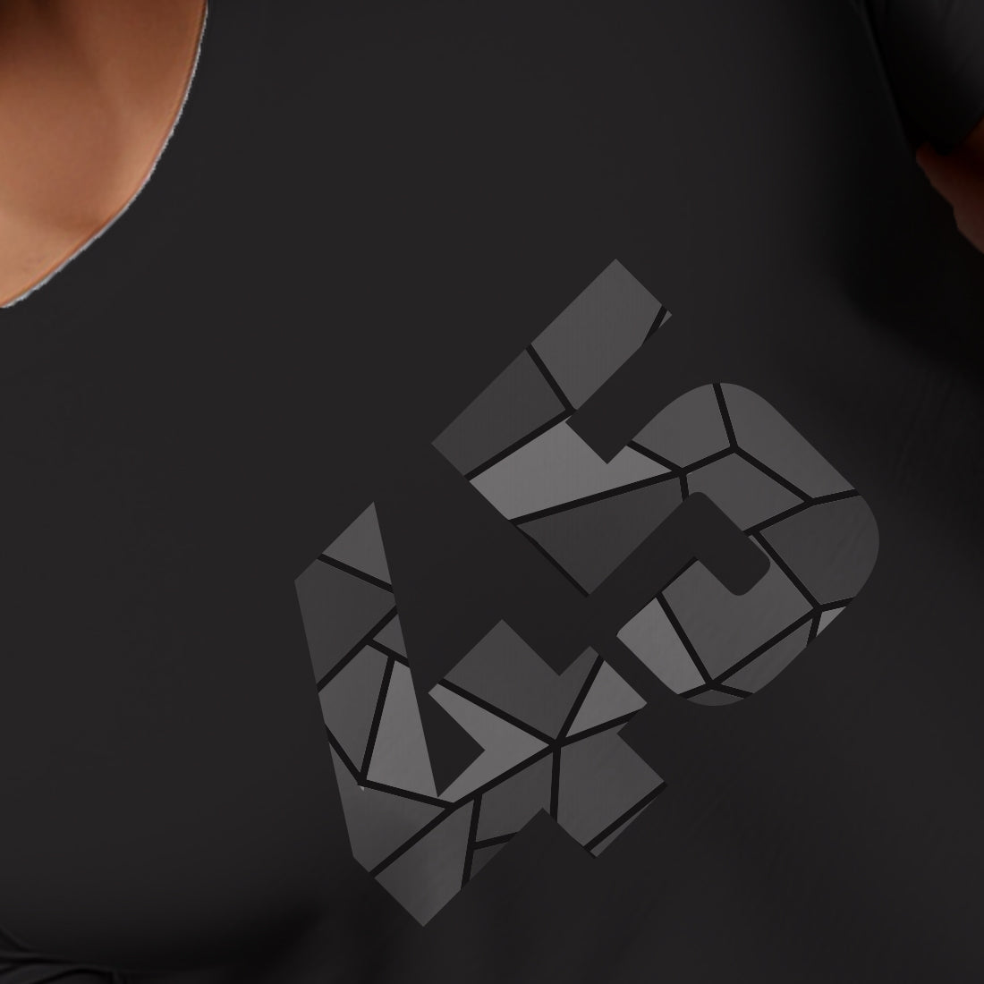 45 Number Men Unisex T-Shirt (Black)