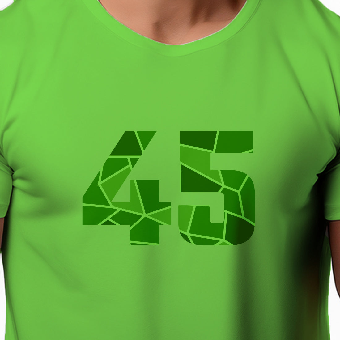 45 Number Men Unisex T-Shirt (Liril Green)
