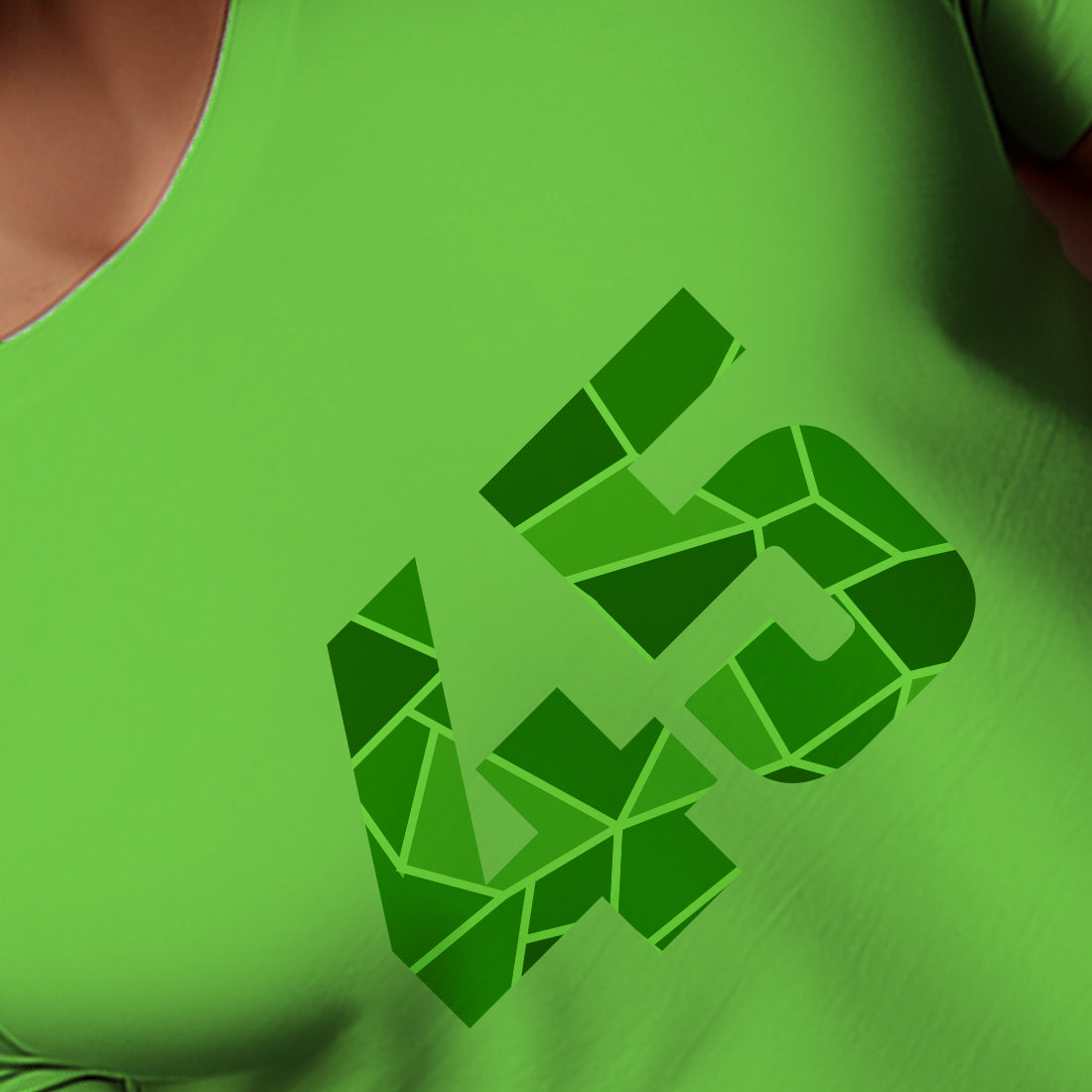 45 Number Men Unisex T-Shirt (Liril Green)