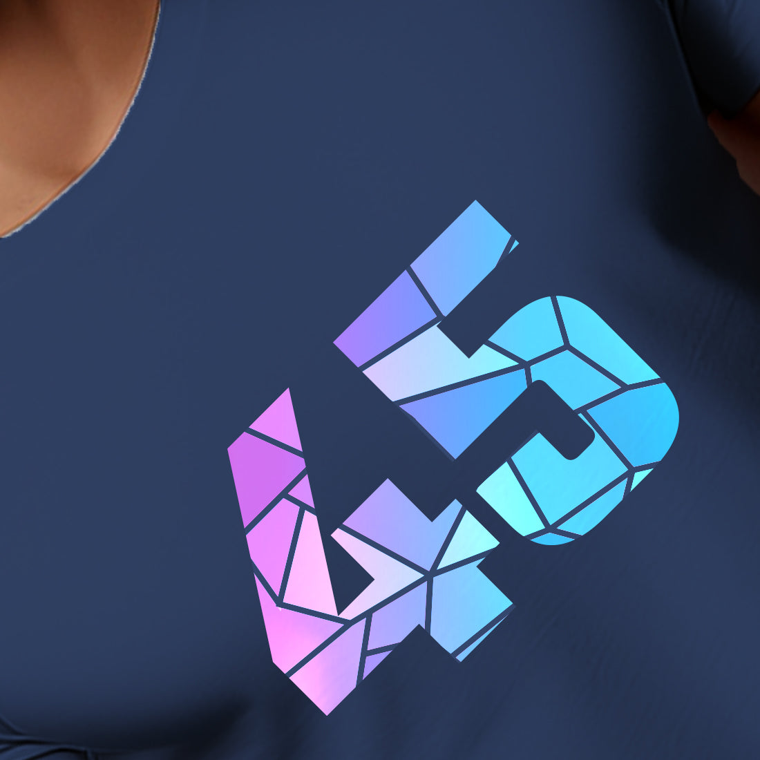 45 Number Men Unisex T-Shirt (Navy Blue)