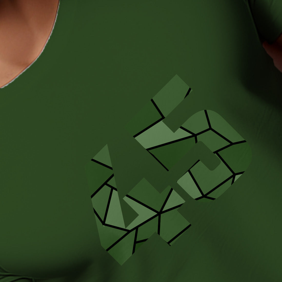 45 Number Men Unisex T-Shirt (Olive Green)