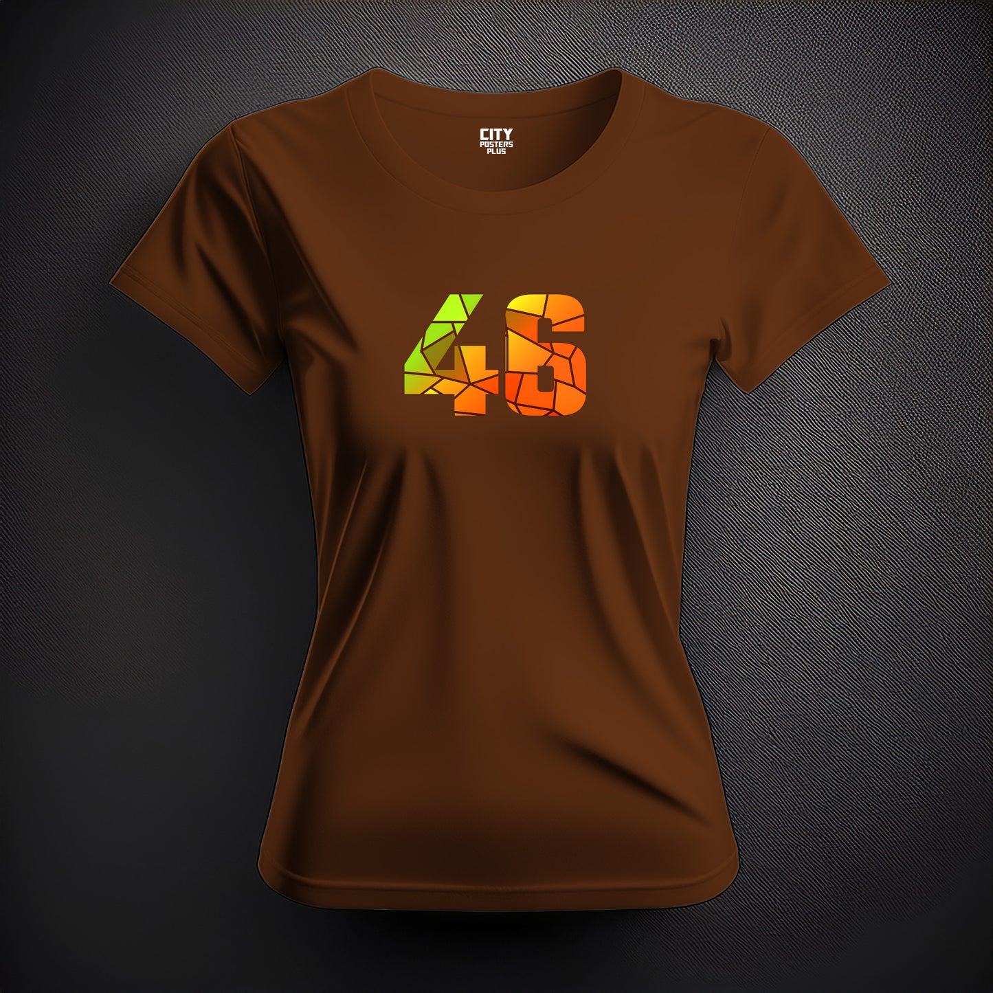 46 Number Women T-Shirt (Brown)