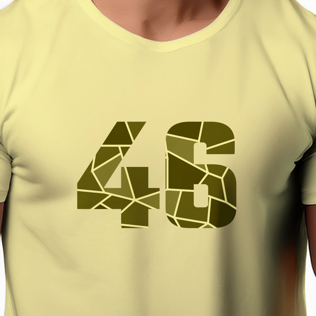 46 Number Men Unisex T-Shirt (Butter Yellow)